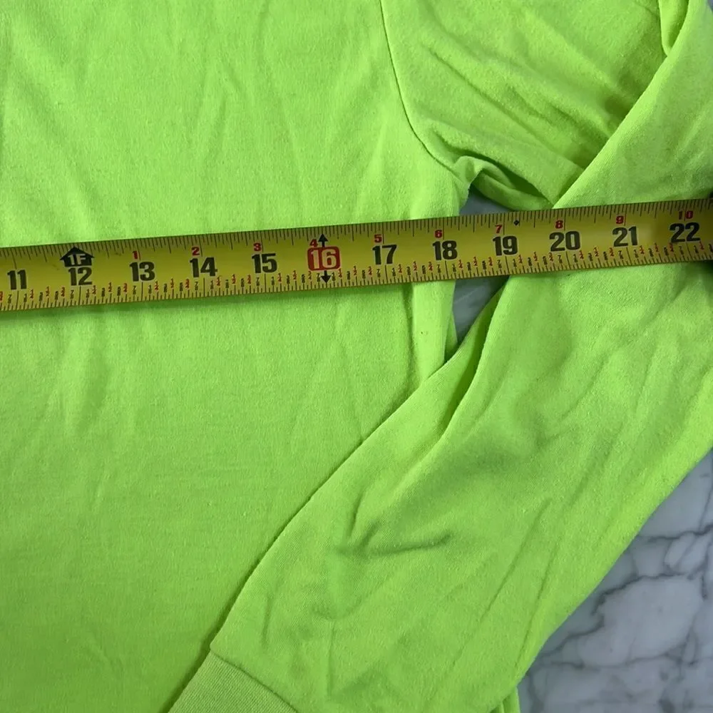 Vintage Obermeyer Sport Medium Neon Yellow Mens Henley Shirt Ski Made in…